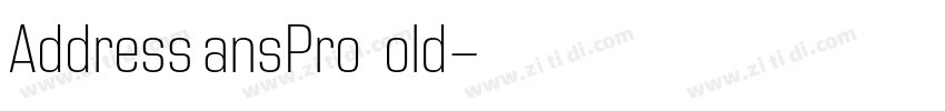 AddressSansPro Bold字体转换